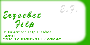 erzsebet filp business card