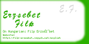 erzsebet filp business card